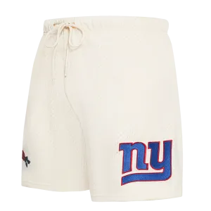 NFL NEW YORK GIANTS ROSES MEN'S MESH SHORT (EGGSHELL)