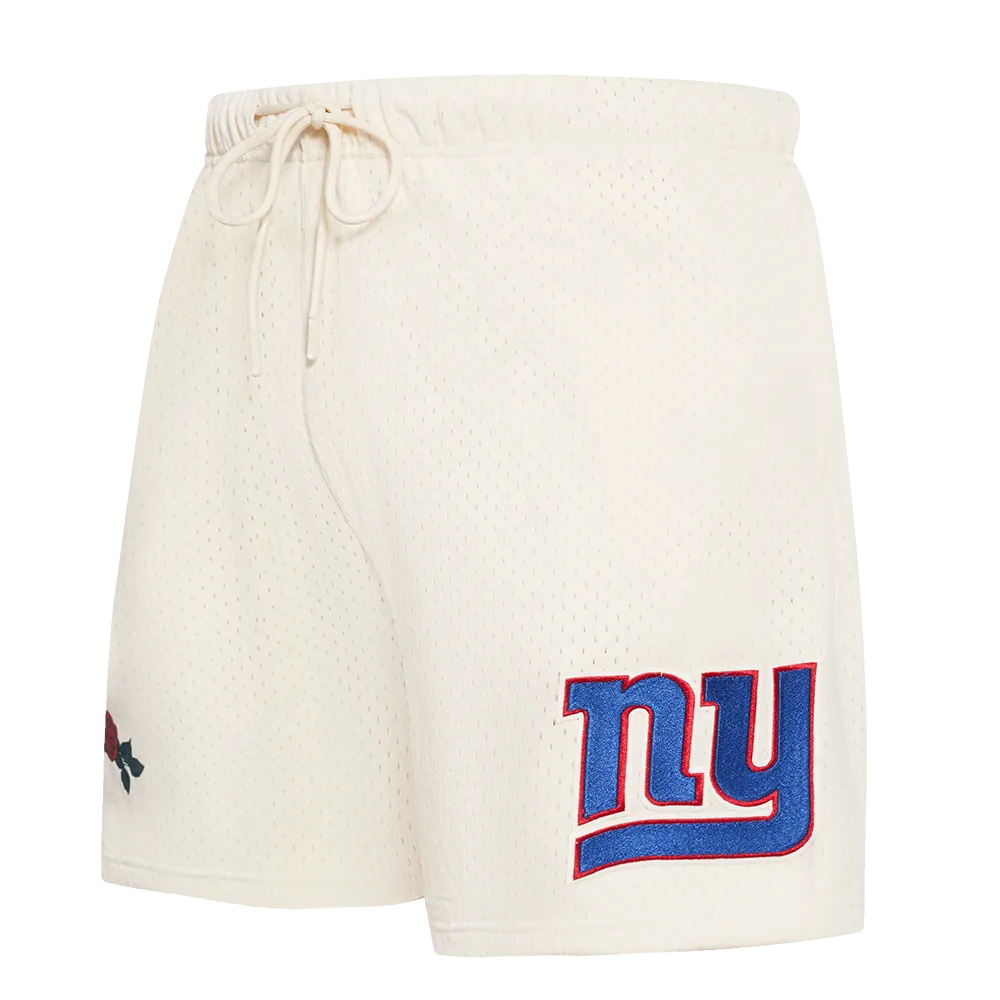NFL NEW YORK GIANTS ROSES MEN'S MESH SHORT (EGGSHELL)