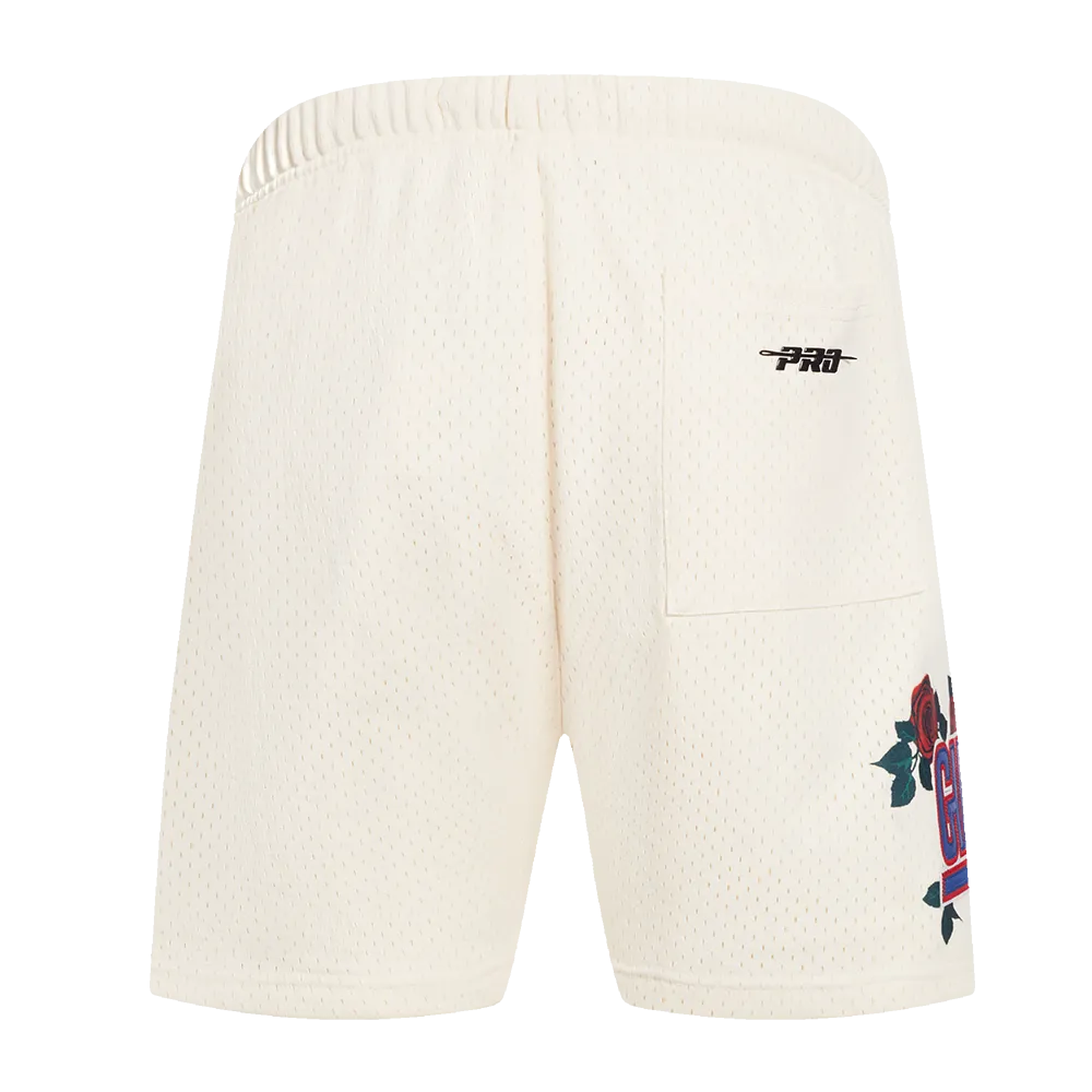 NFL NEW YORK GIANTS ROSES MEN'S MESH SHORT (EGGSHELL)