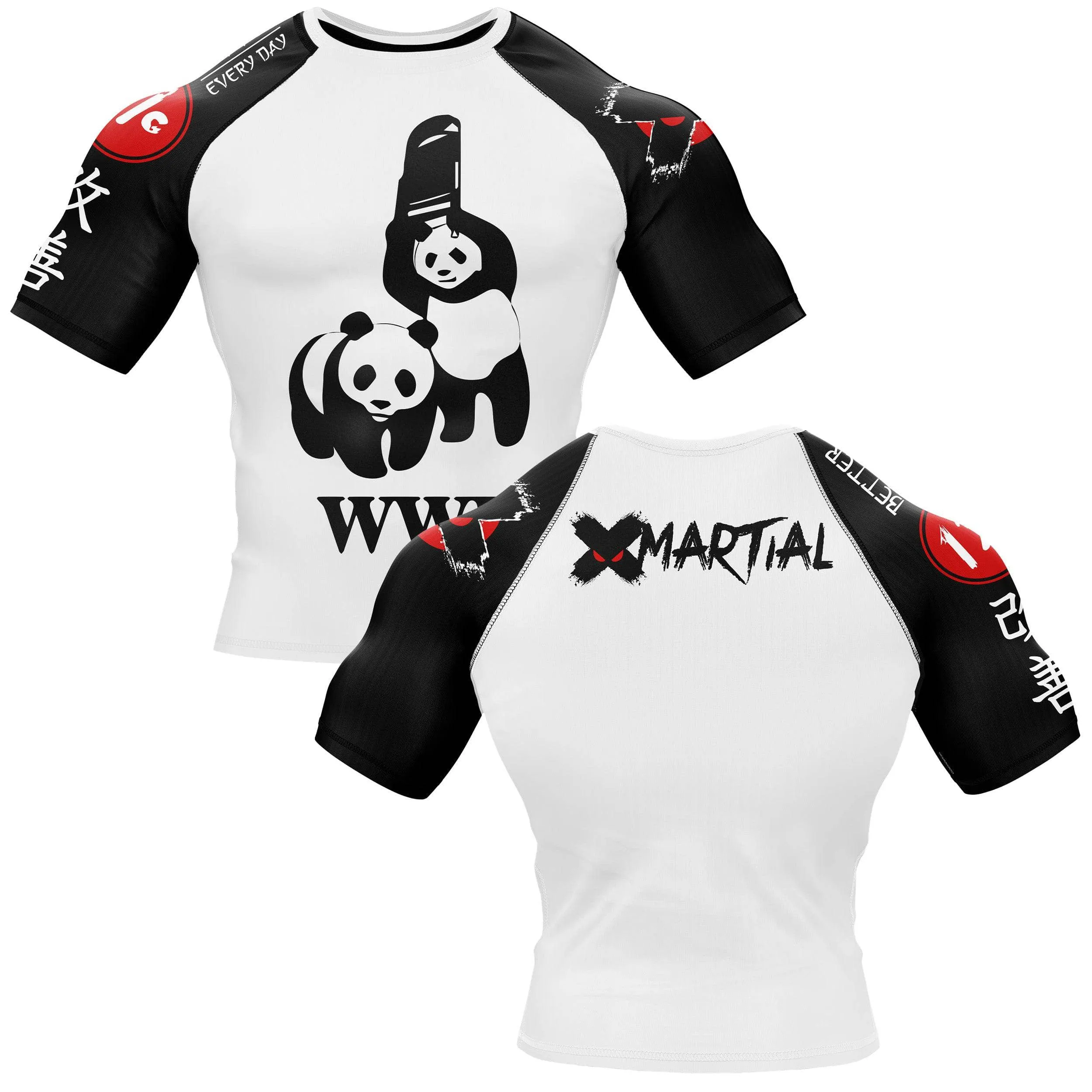 Panda Chair Shot BJJ Rash Guard