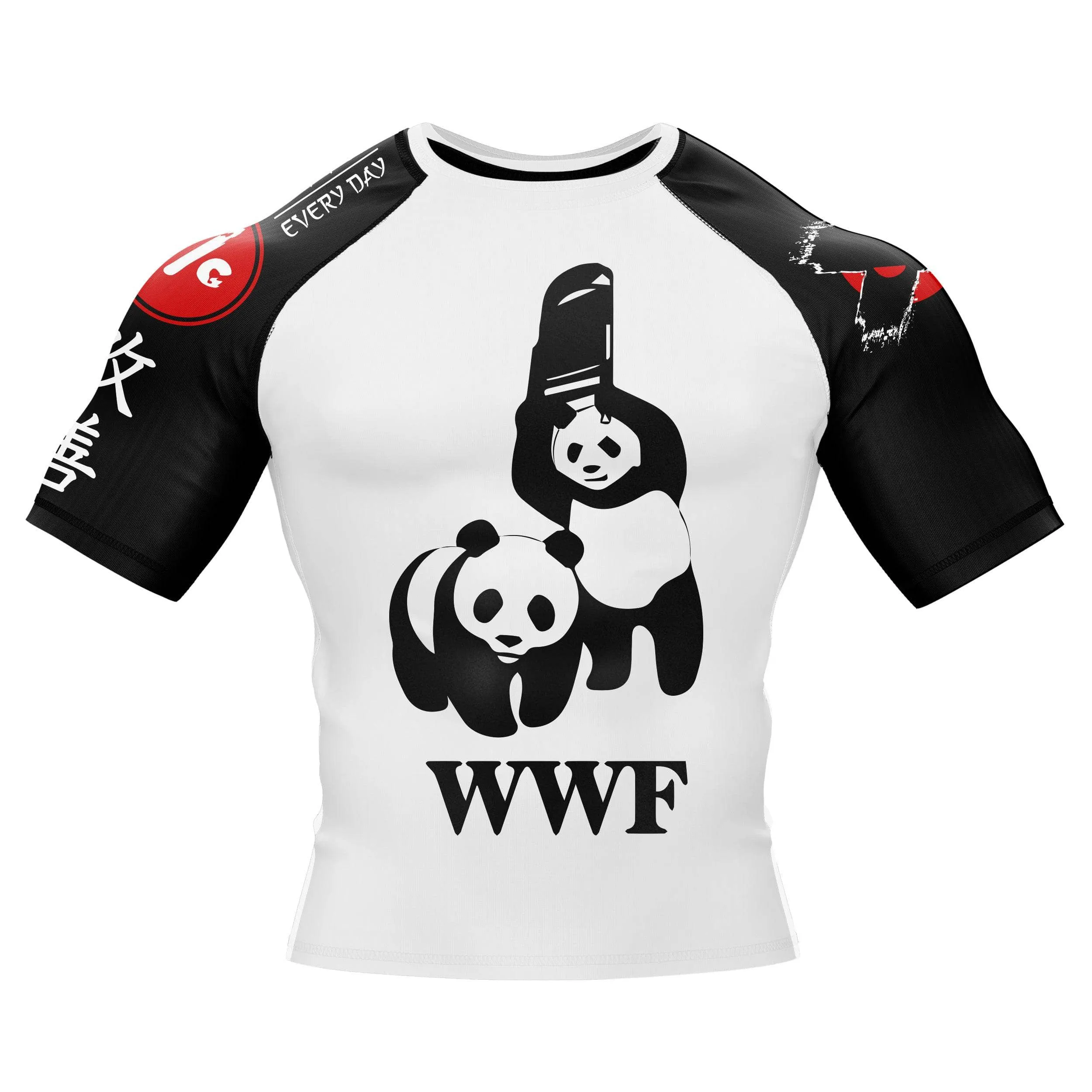 Panda Chair Shot BJJ Rash Guard