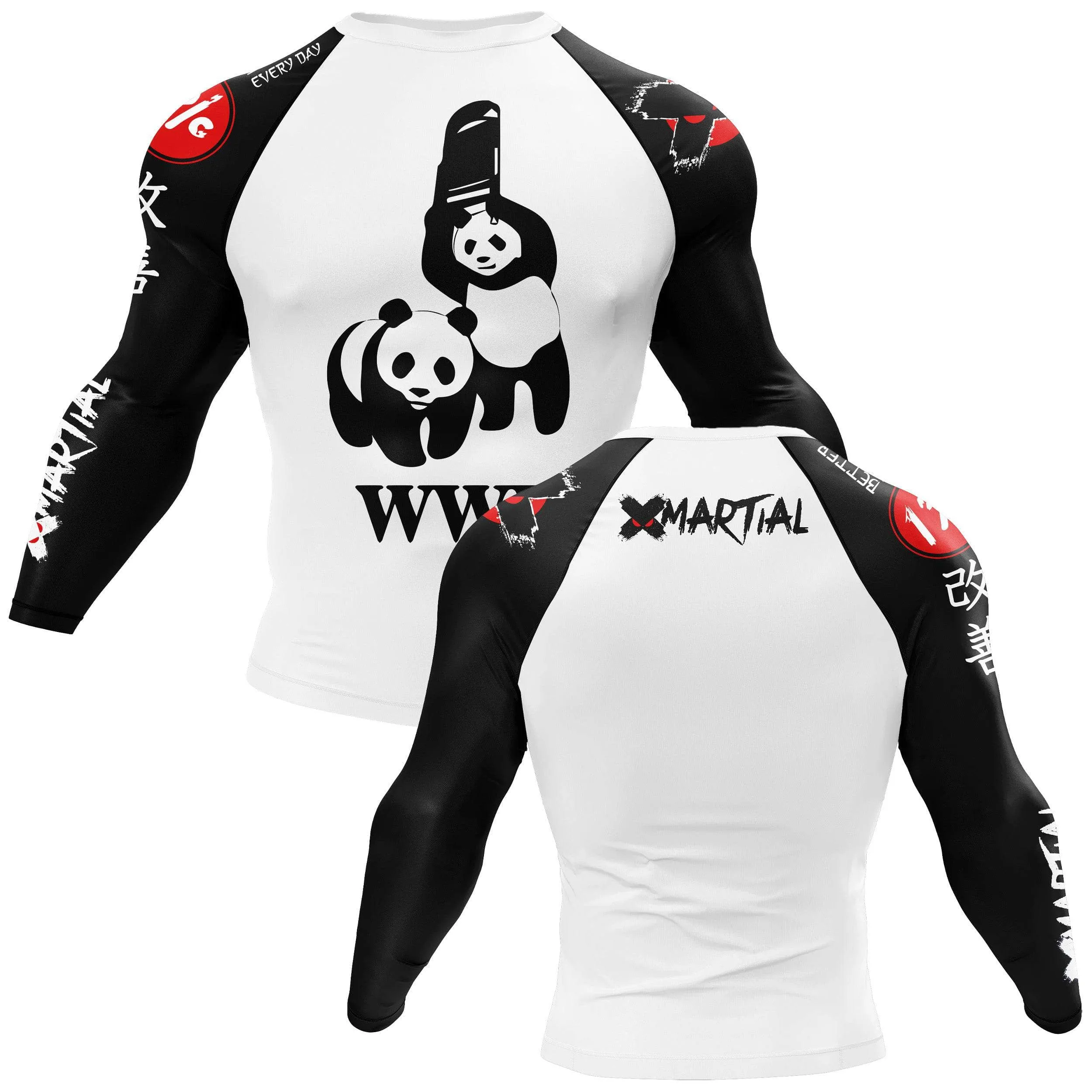 Panda Chair Shot BJJ Rash Guard