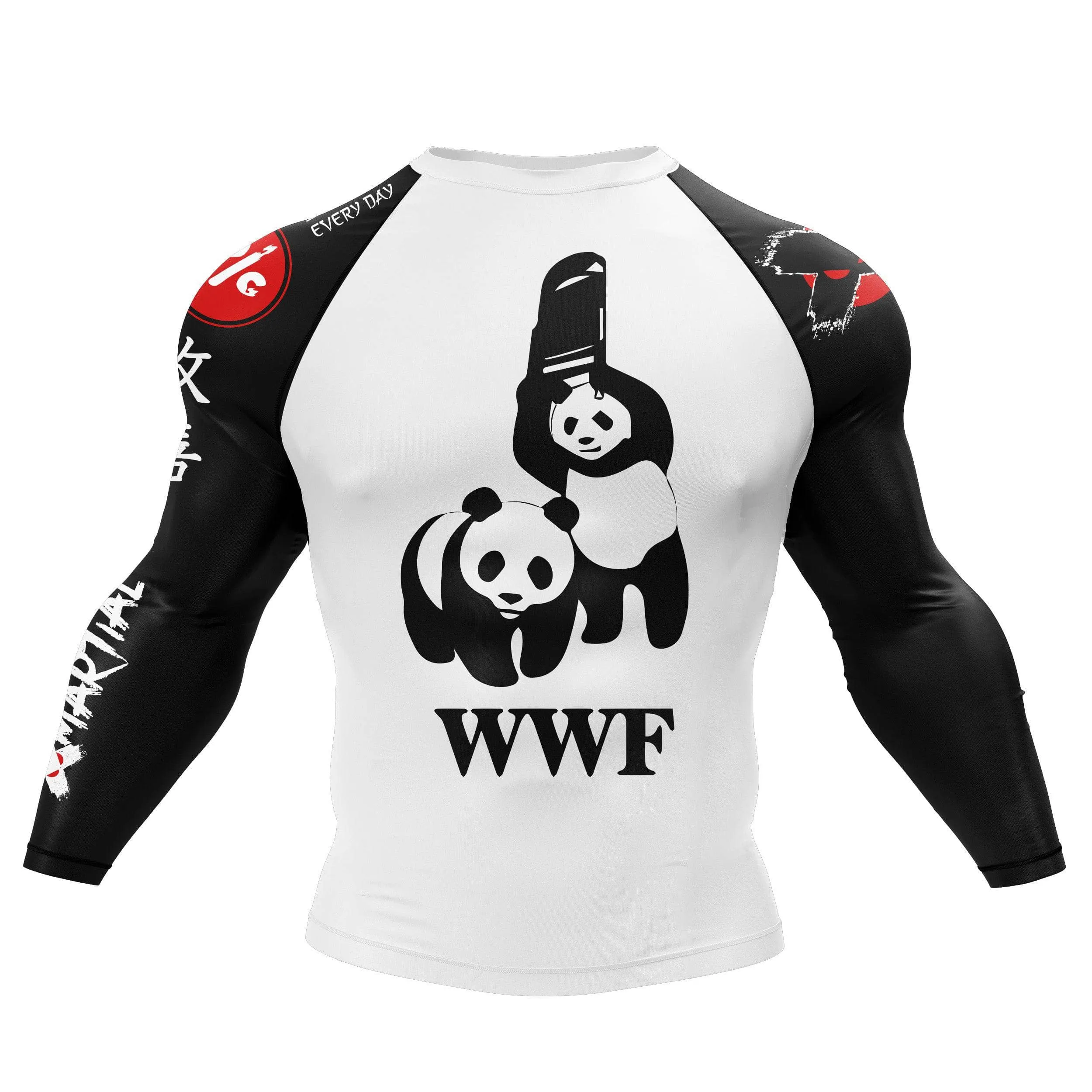 Panda Chair Shot BJJ Rash Guard