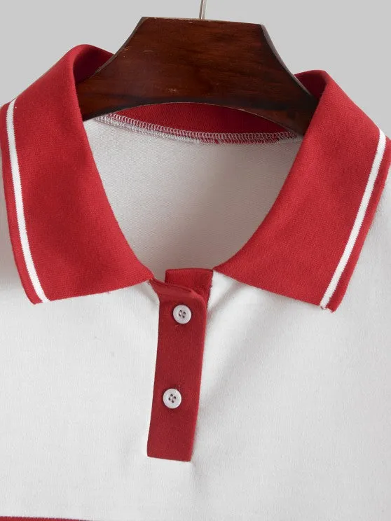 Polo Striped T Shirt With Shorts