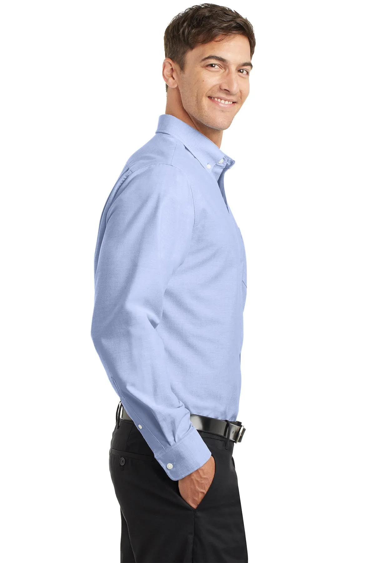 Port Authority Tall SuperPro Oxford Shirt, Oxford Blue [GuidePoint Security]