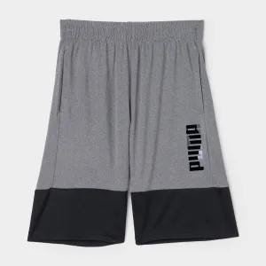 Puma Junior Boys' Power Pack Polyster Interlock / Mesh Shorts / Black