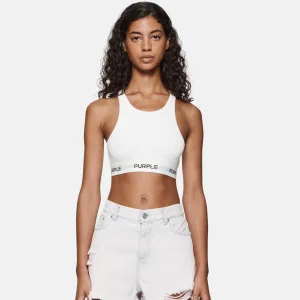 Purple Brand Women's White Rib Bralette