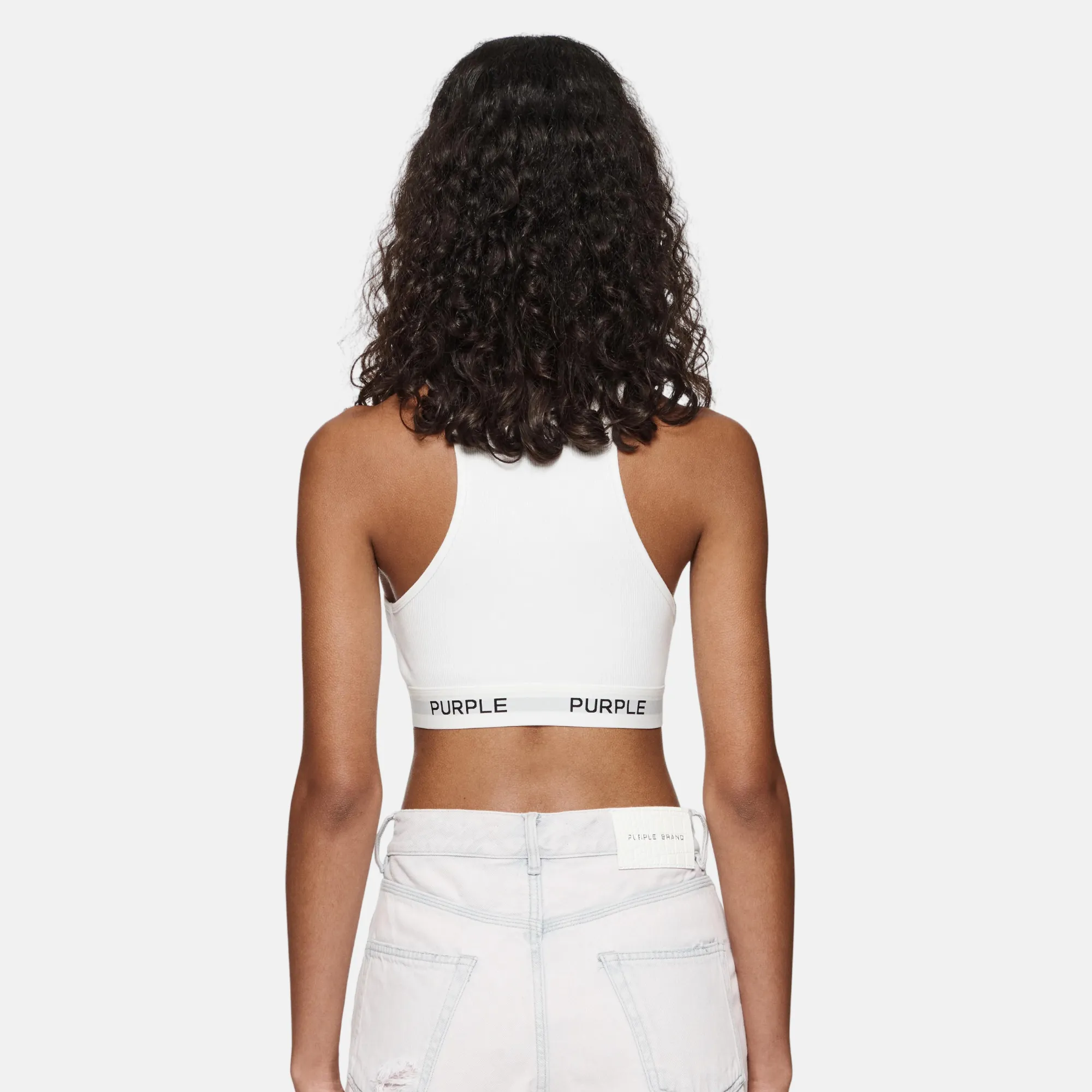 Purple Brand Women's White Rib Bralette