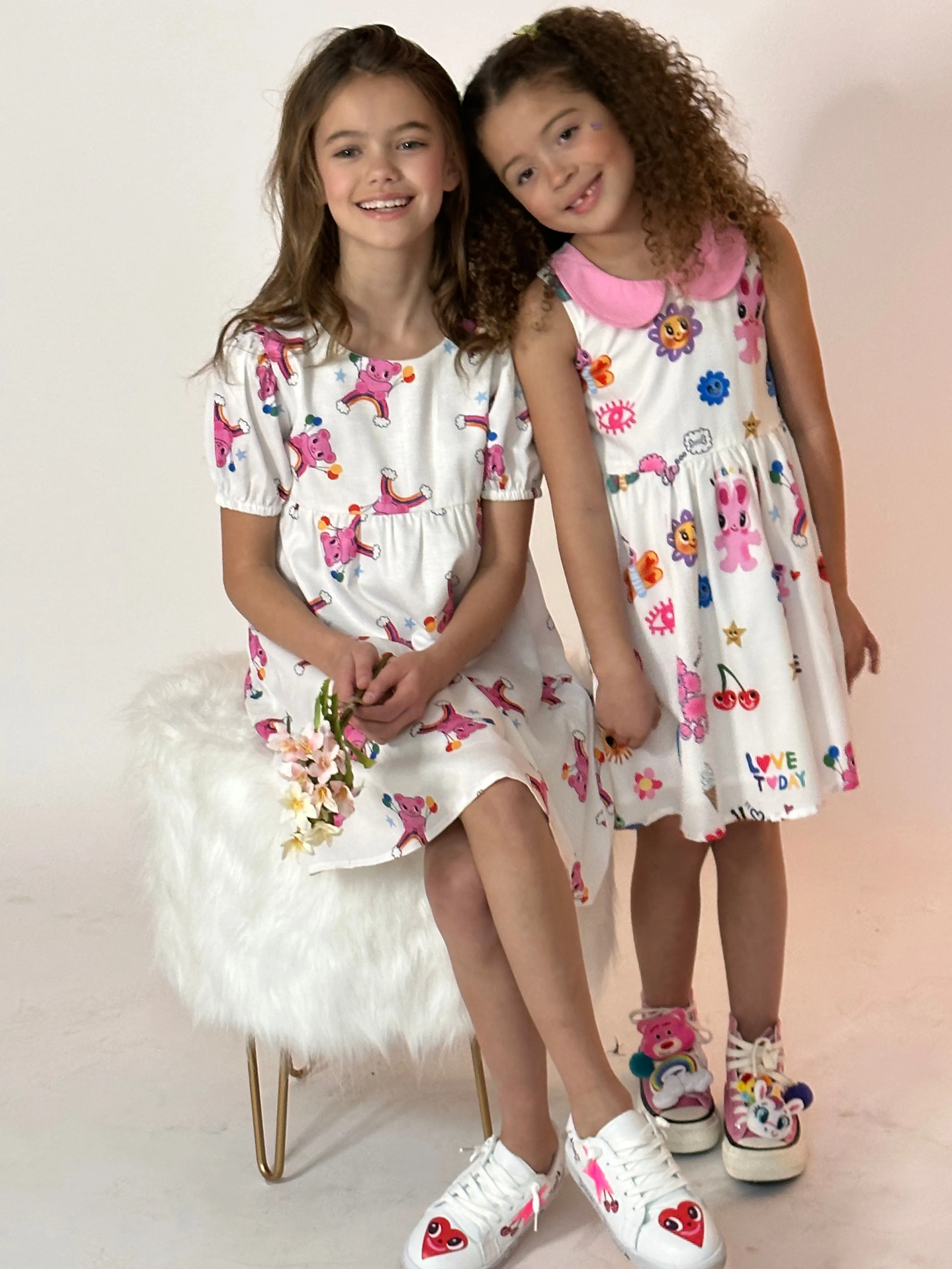 Rainbow Balloon Bear Dress