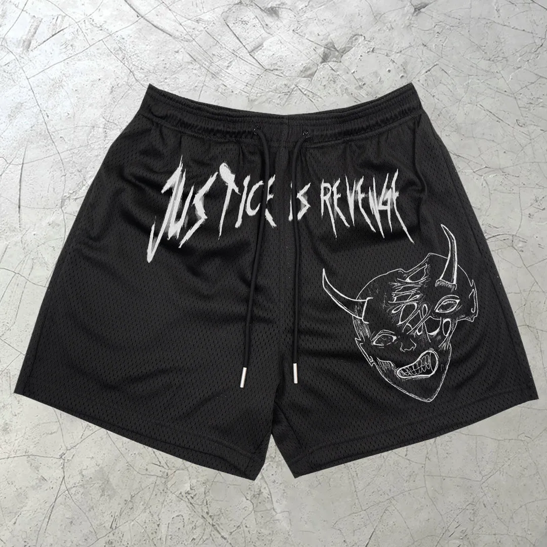 Retro Street Loose Mesh Shorts