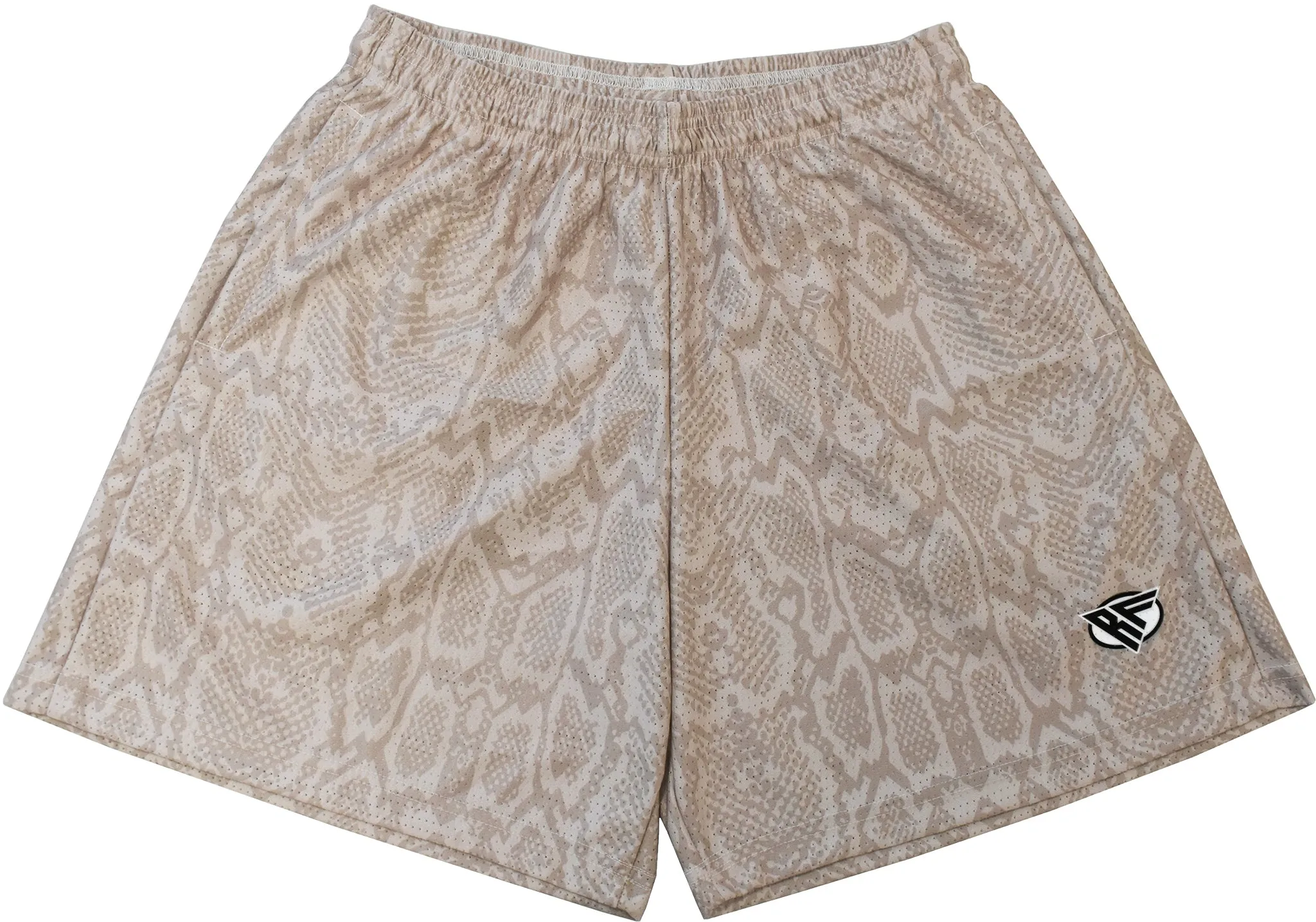 RF Mesh Snakeskin Shorts - Tan