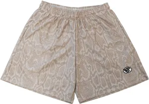 RF Mesh Snakeskin Shorts - Tan