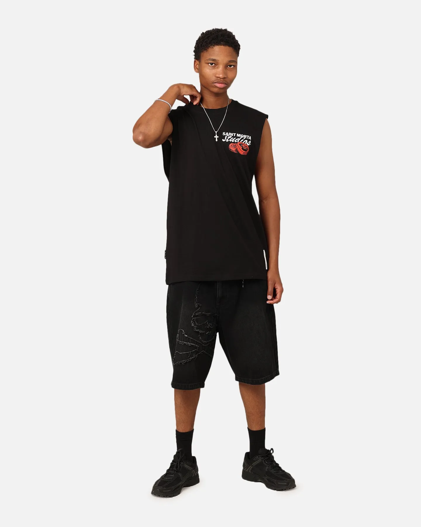 Saint Morta Chilli Fusion Muscle T-Shirt Black