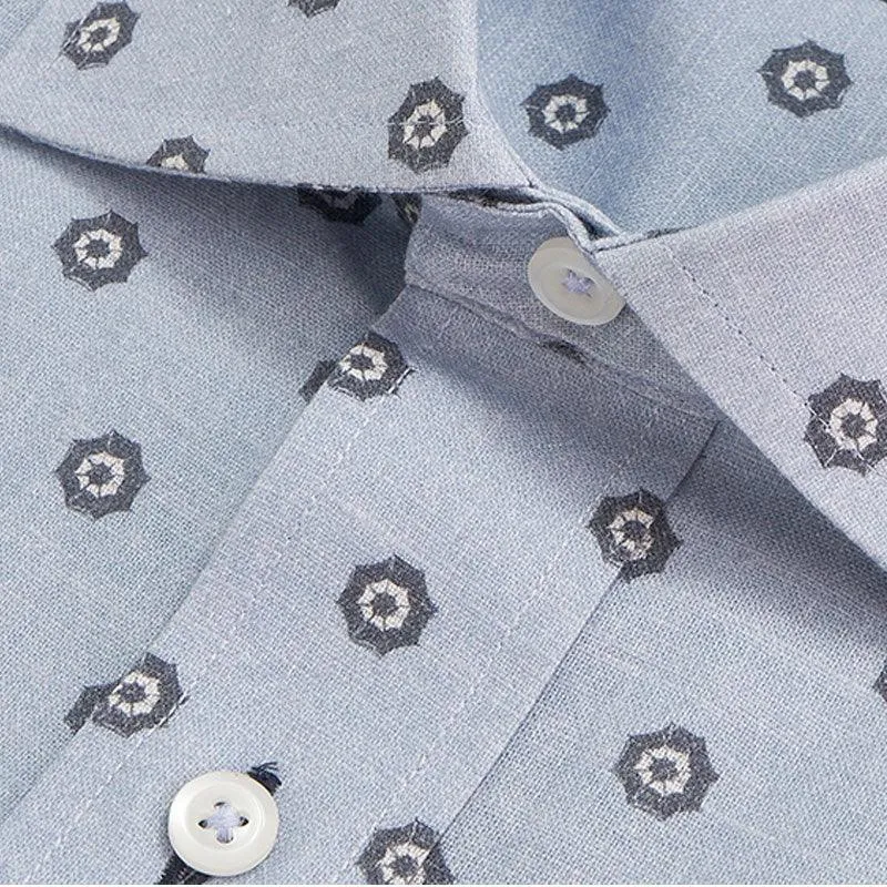 Shade Linen Blend Short Sleeve Button Down