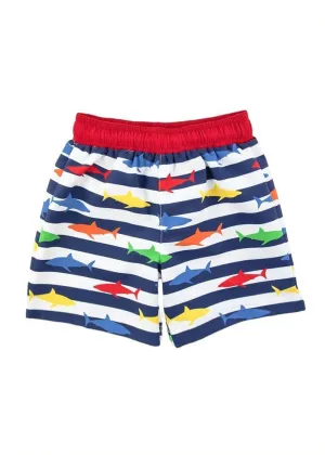 Shark Print Swim Trunk