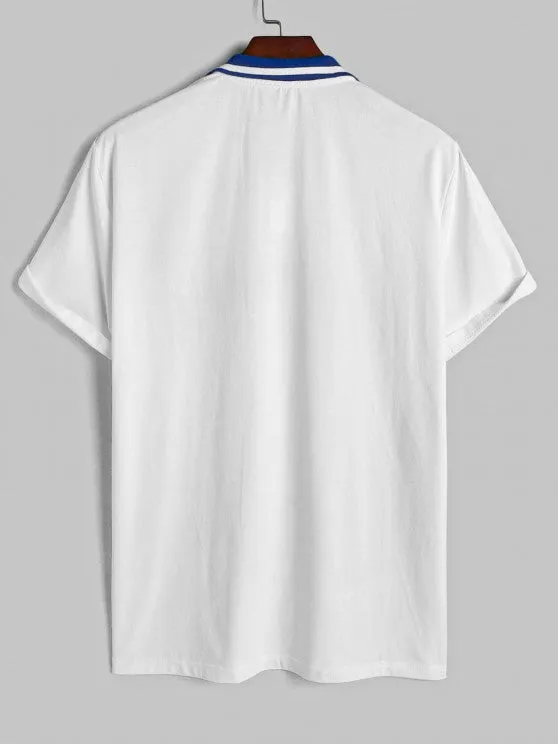 Short Sleeves Polo Collar T Shirt And Shorts