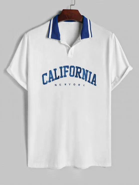 Short Sleeves Polo Collar T Shirt And Shorts