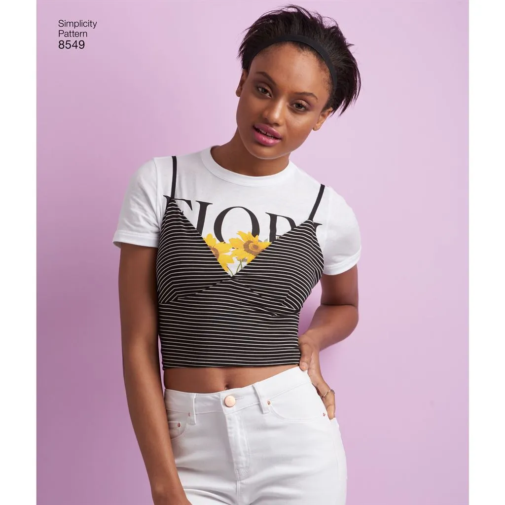 Simplicity Pattern 8549 Women’s' Bra Tops