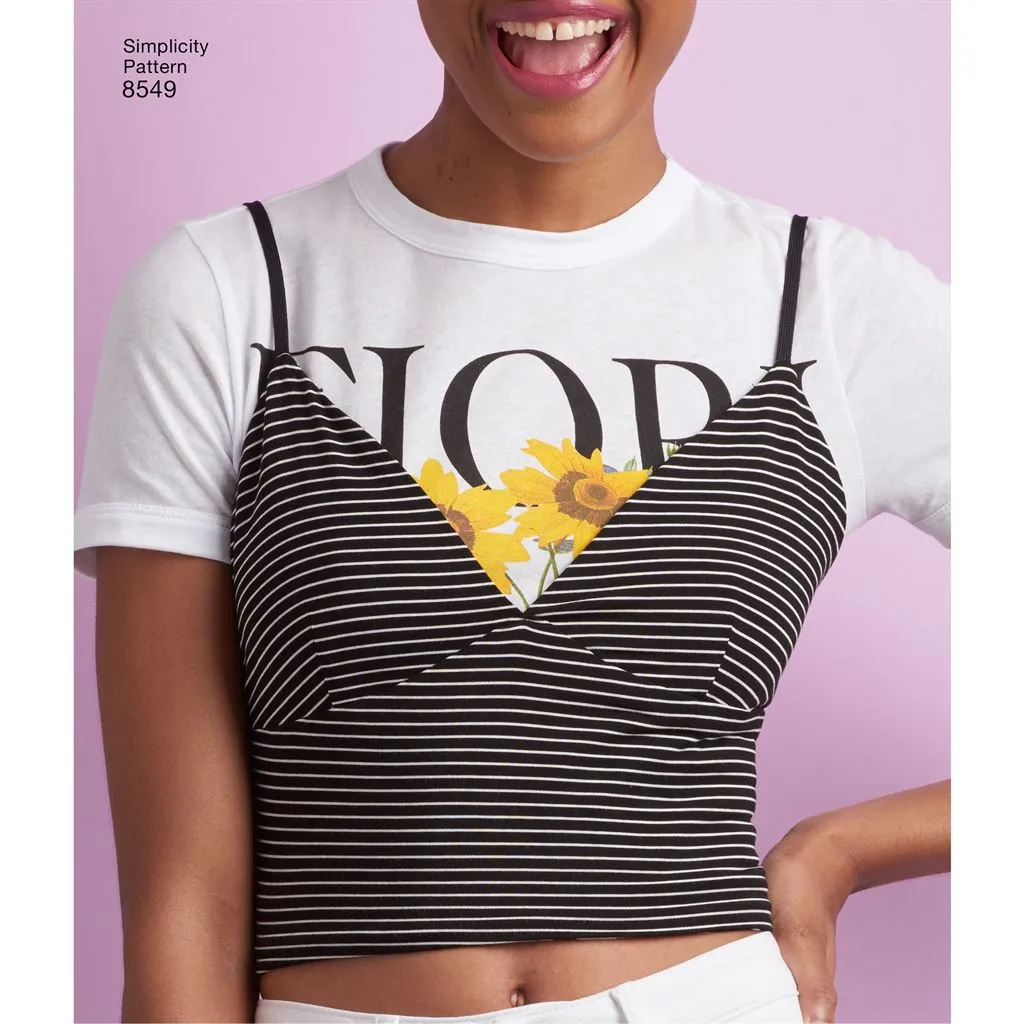 Simplicity Pattern 8549 Women’s' Bra Tops