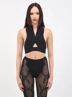 Snakeskin X-Bra Top (A7710P23-1005-BLACK-INK)