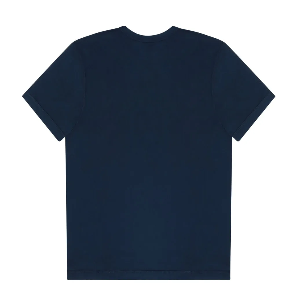 Solid Deep Blue Short Sleeve