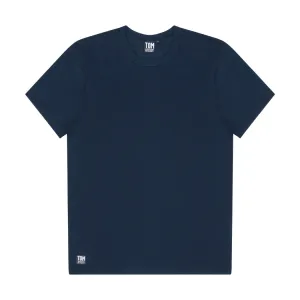 Solid Deep Blue Short Sleeve