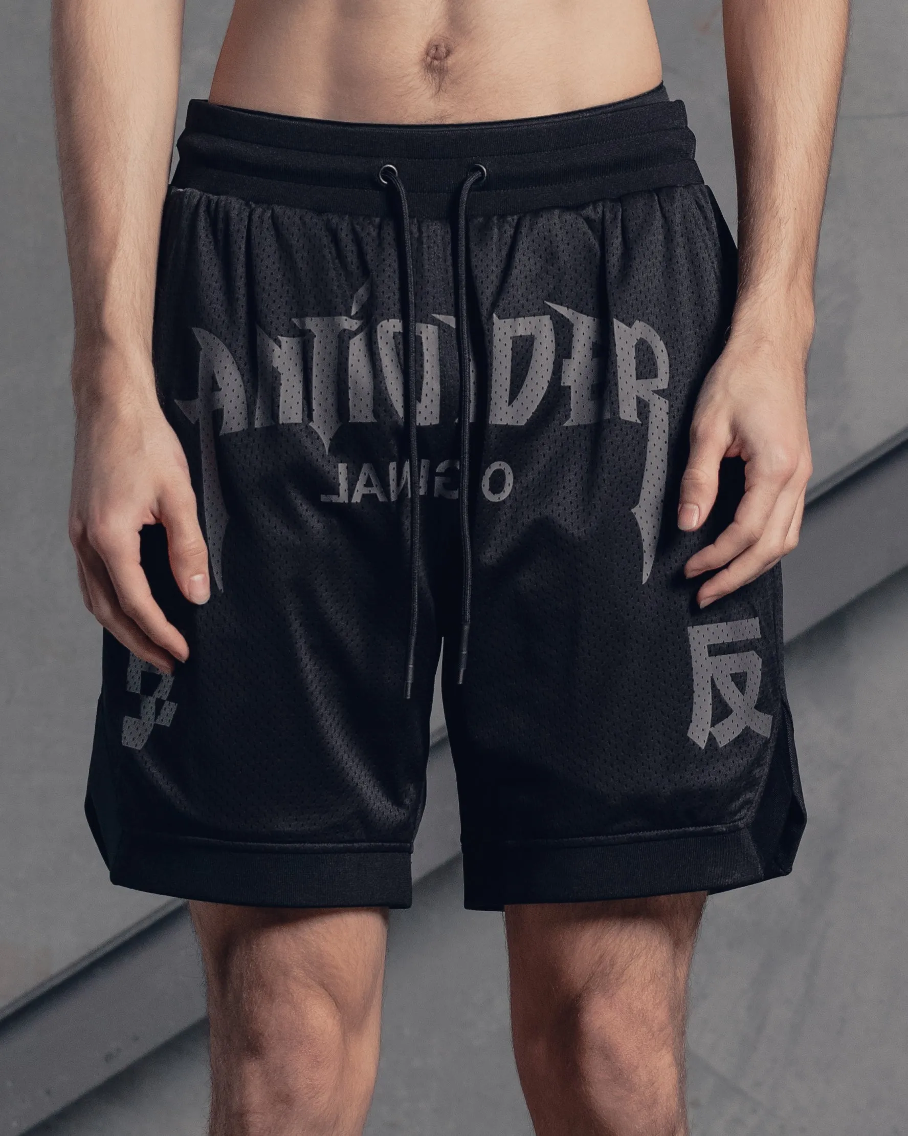 The Anti Order Shibuya Markets Mesh Shorts Black/Grey