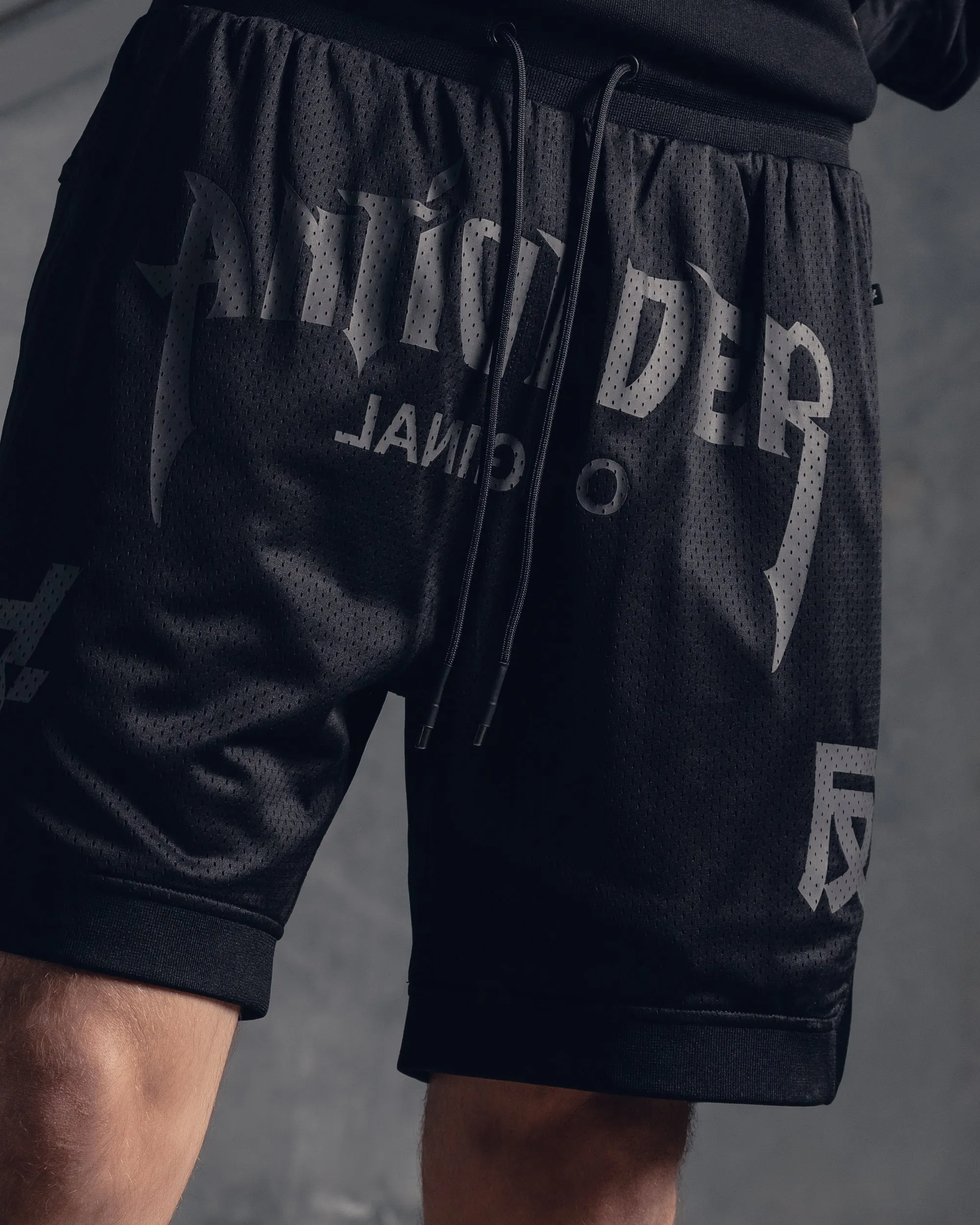 The Anti Order Shibuya Markets Mesh Shorts Black/Grey
