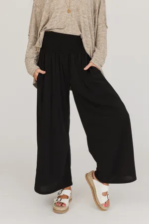 The Nest Aurora Flowy Wide Leg Pants - Black