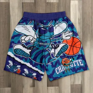 Trendy street hip-hop sports mesh shorts