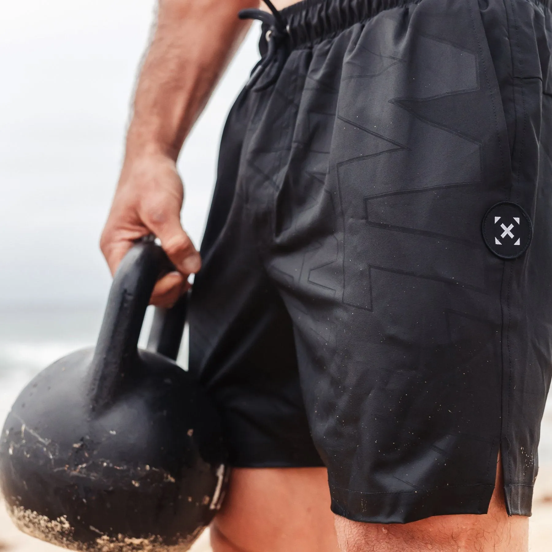 TWL - MENS EVERYDAY SWIM SHORTS - BLACK/SKETCH