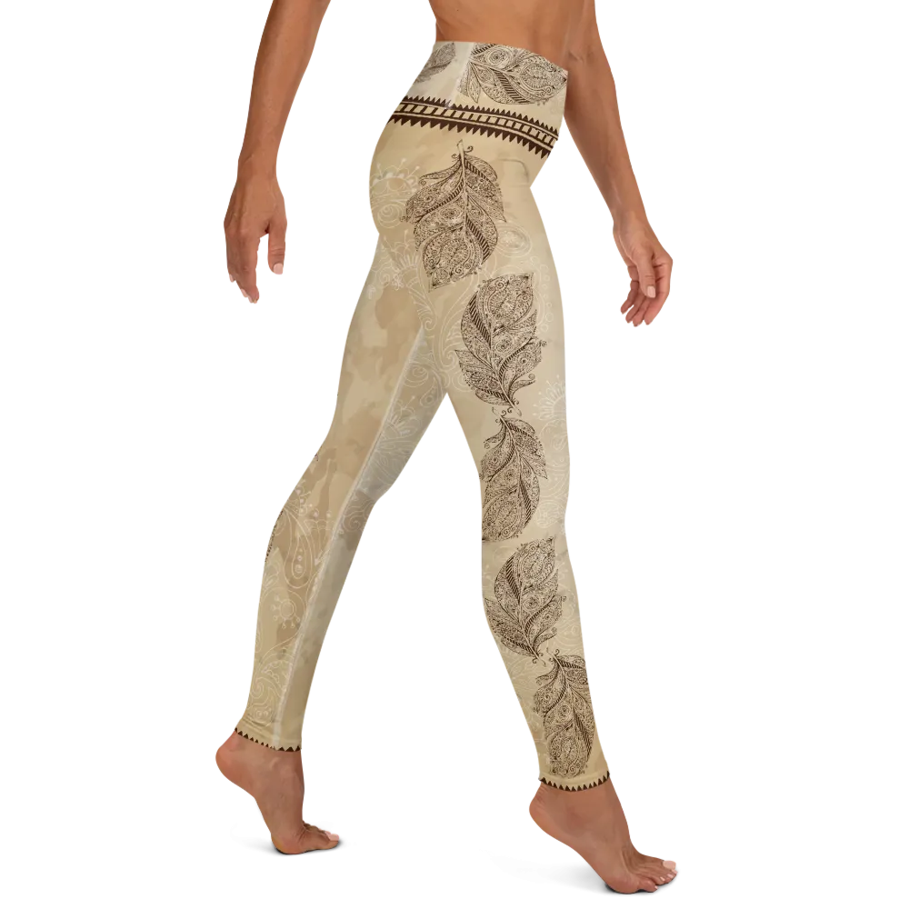 Vidya (Brown) High Waist Womens Yoga Leggings
