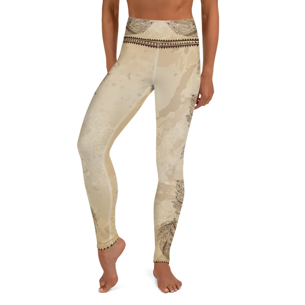 Vidya (Brown) High Waist Womens Yoga Leggings
