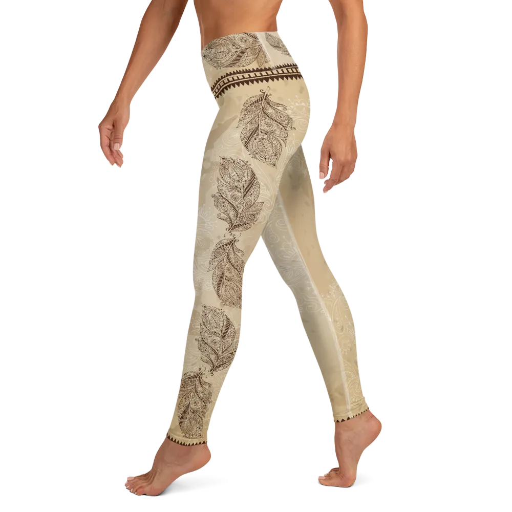 Vidya (Brown) High Waist Womens Yoga Leggings