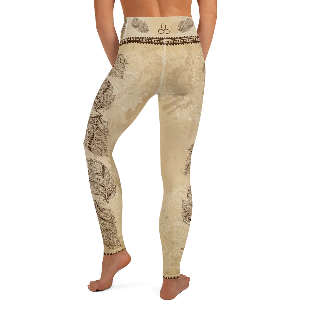 Vidya (Brown) High Waist Womens Yoga Leggings