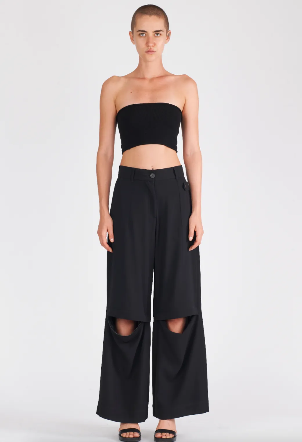 Viscose Bandeau Bra - Black