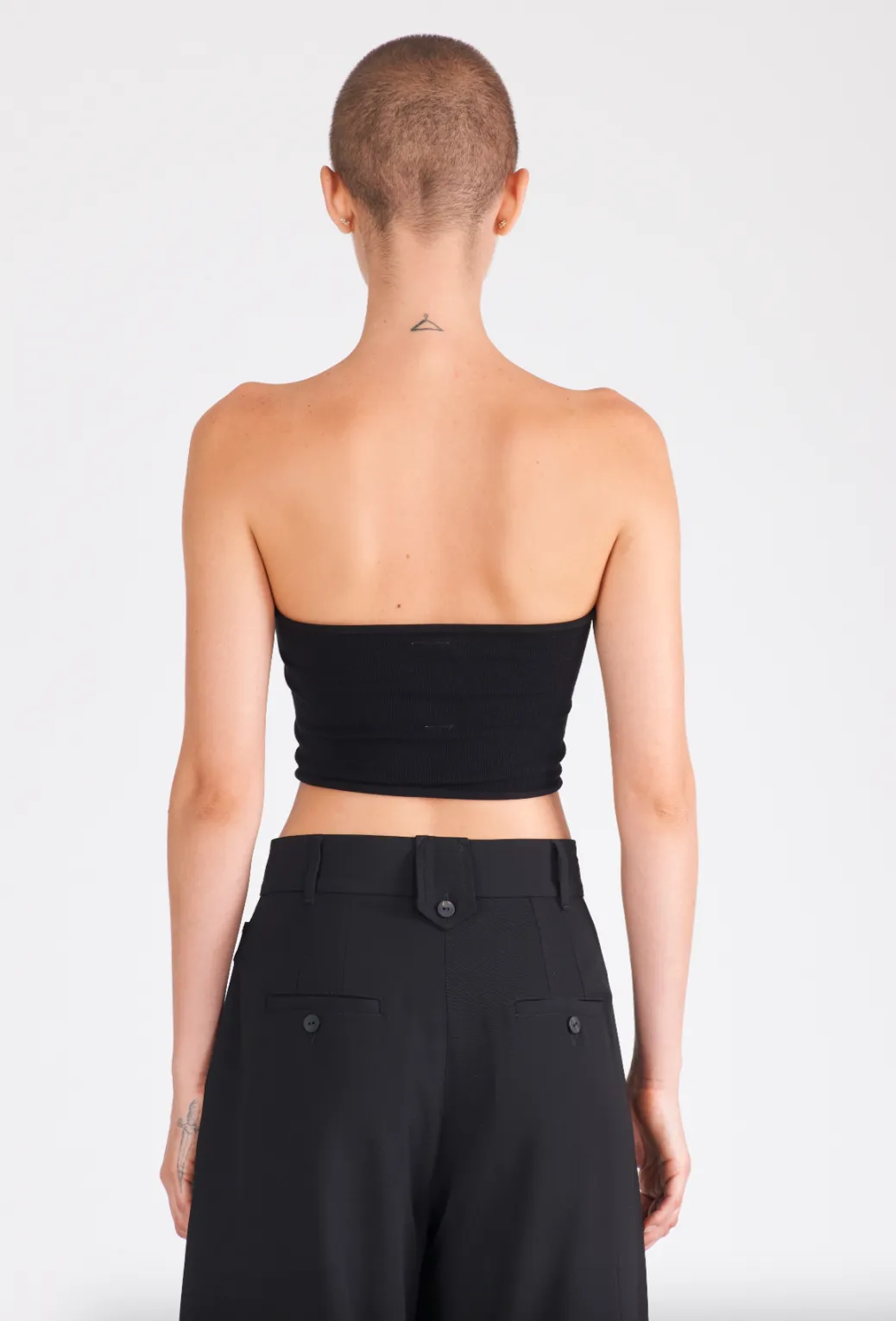 Viscose Bandeau Bra - Black
