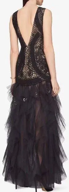 'Vivica' Black Tulle Gown