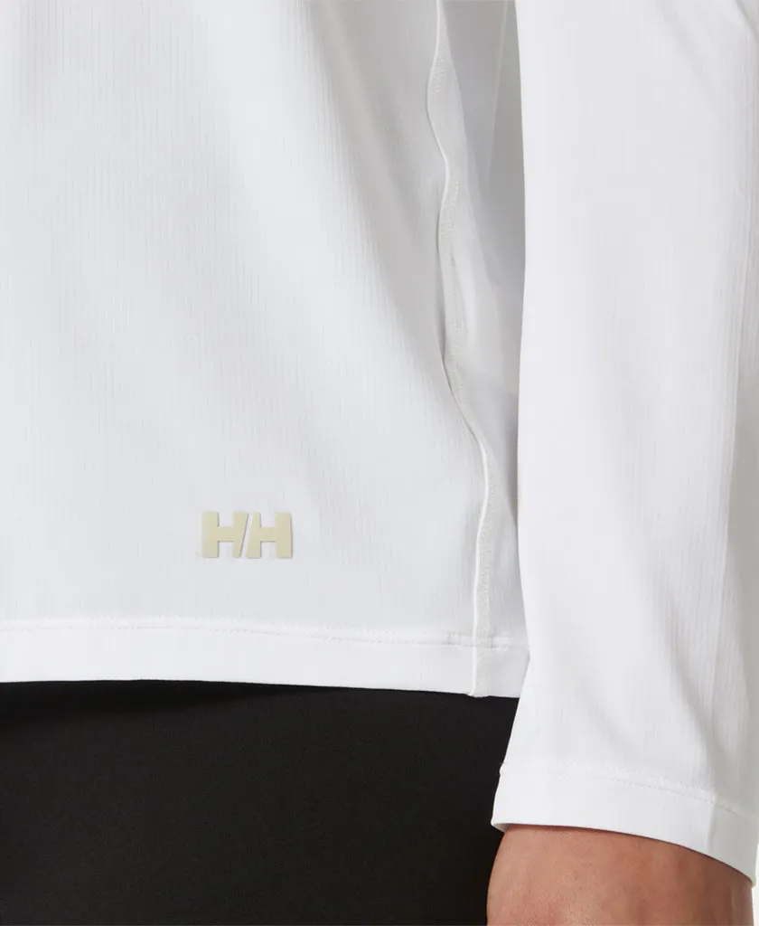 W SHINE SOLEN LS CREW, White