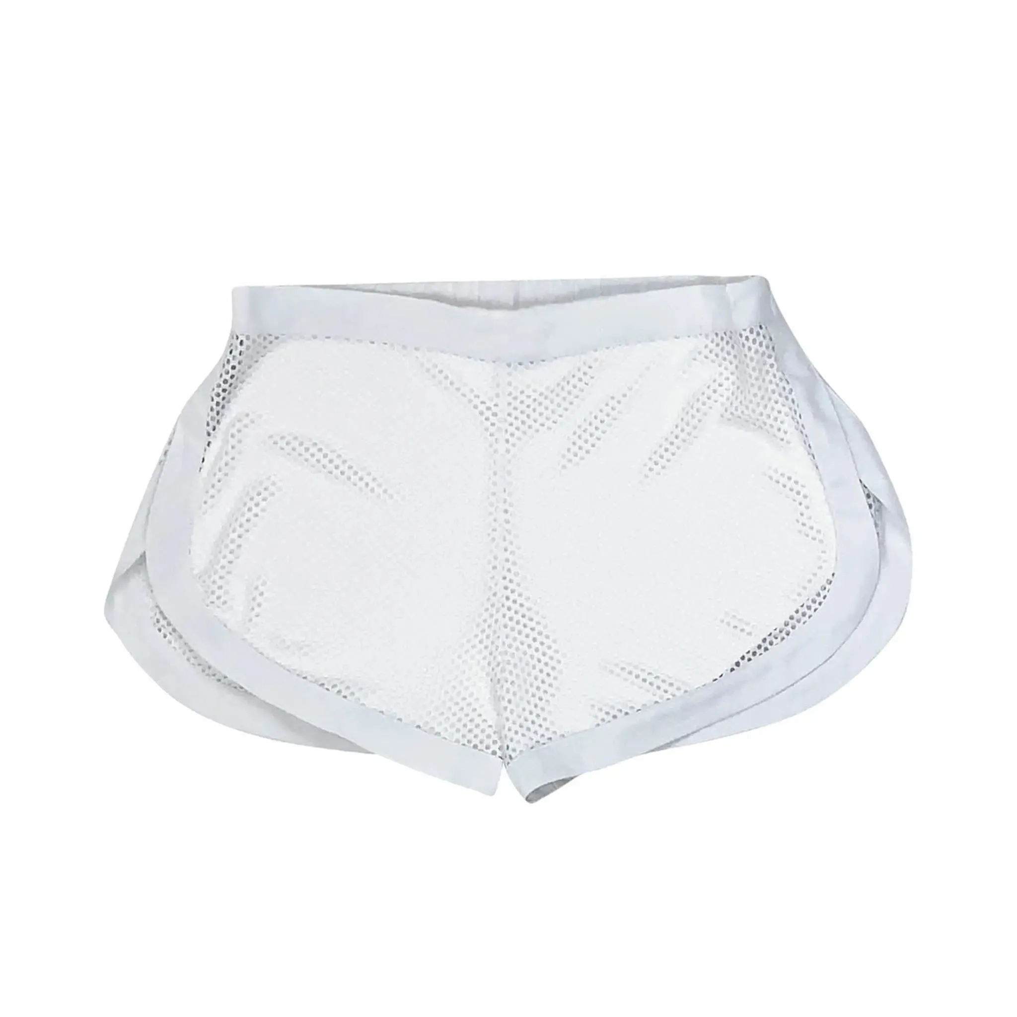 White Daring Net Shorts