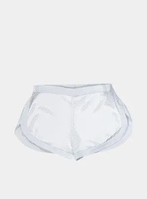 White Daring Net Shorts