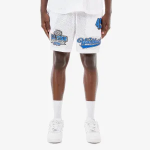 WHITE MESH SHORTS