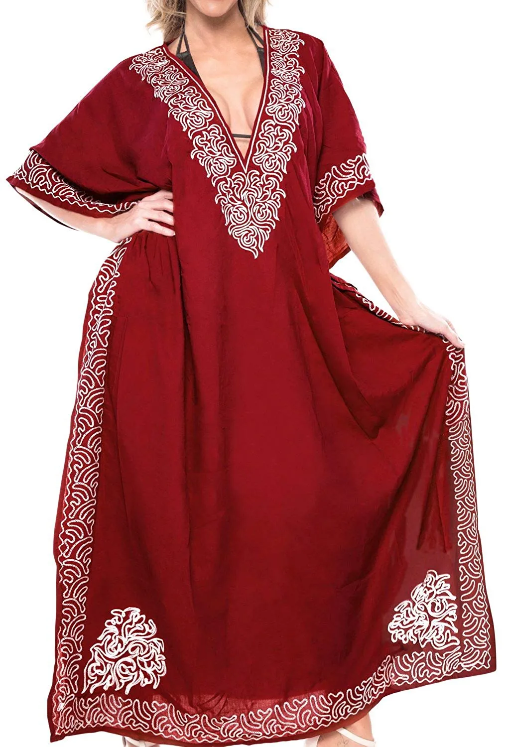 Women's Beachwear Designer Dress Rayon Swimwear Swimsuit Kimono Long Kaftan