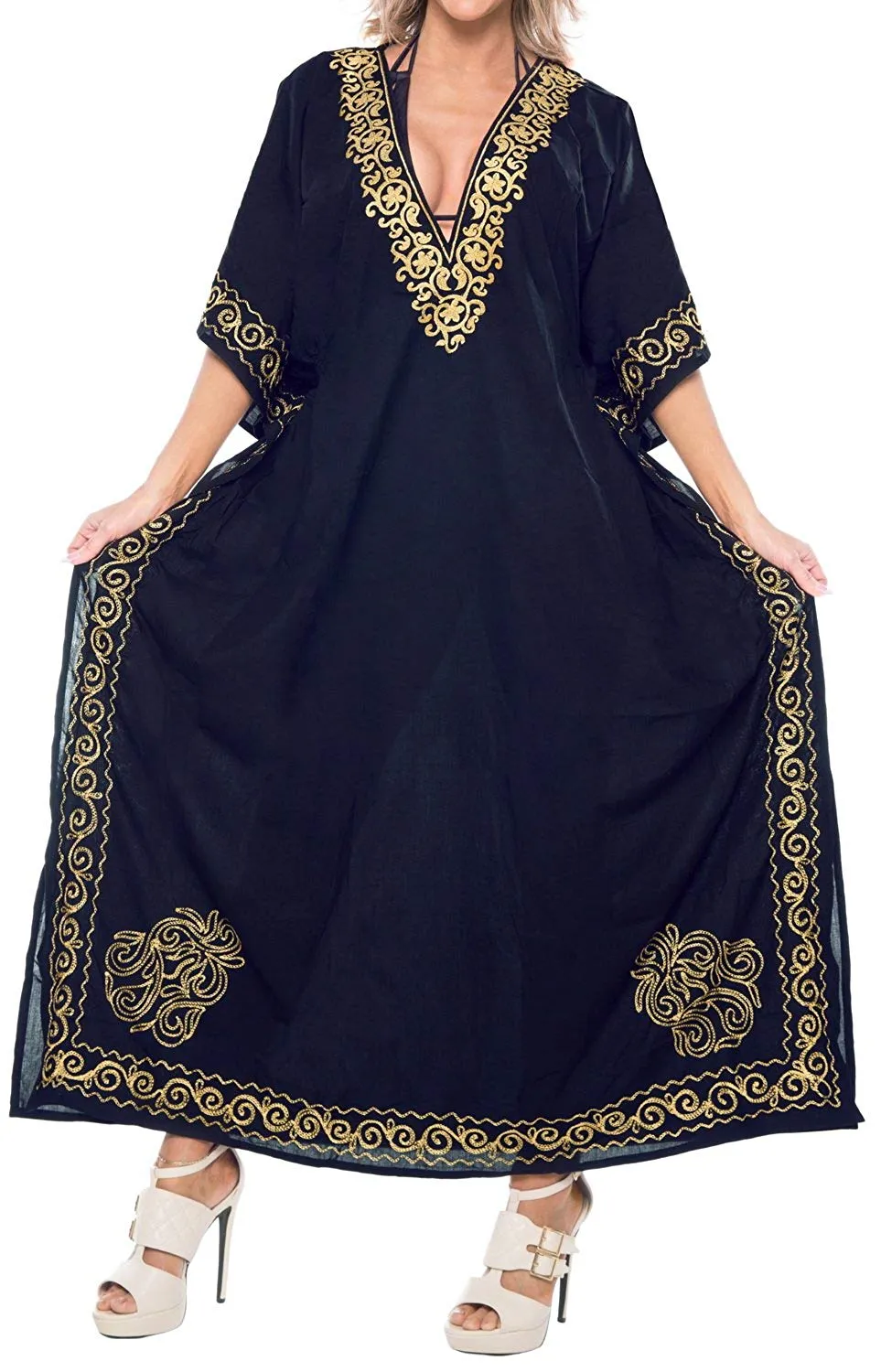Women's Beachwear Designer Dress Rayon Swimwear Swimsuit Kimono Long Kaftan