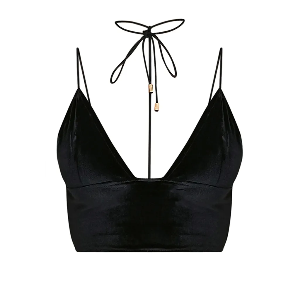Women's Longline Triangle Bralette Top