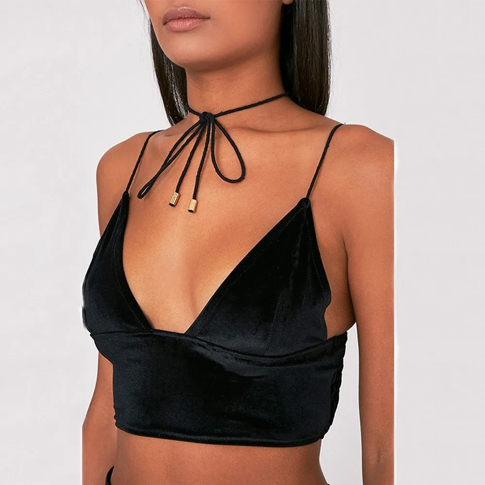 Women's Longline Triangle Bralette Top