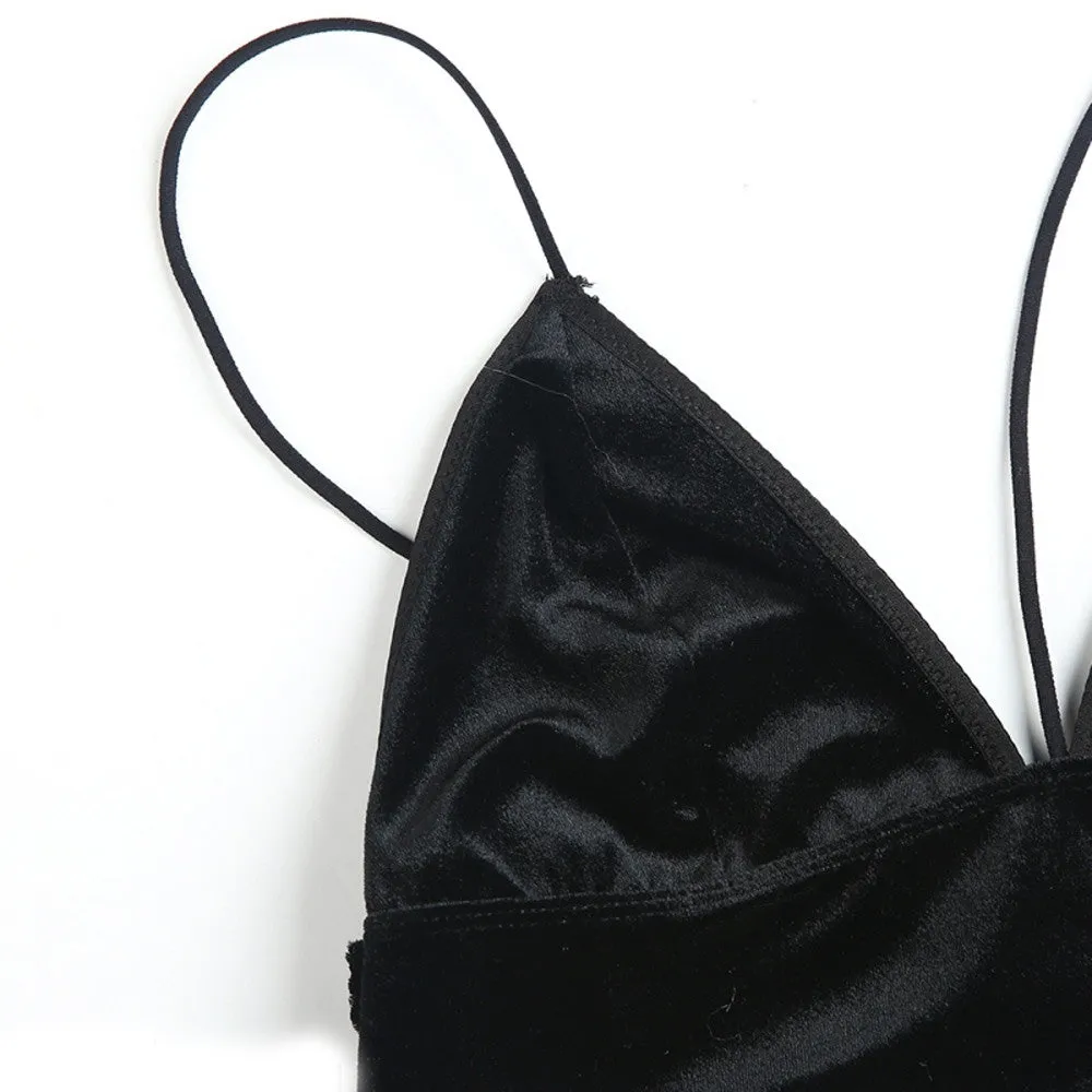 Women's Longline Triangle Bralette Top