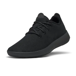 Women's Wool Runner Mizzles - True Black (Black Sole)