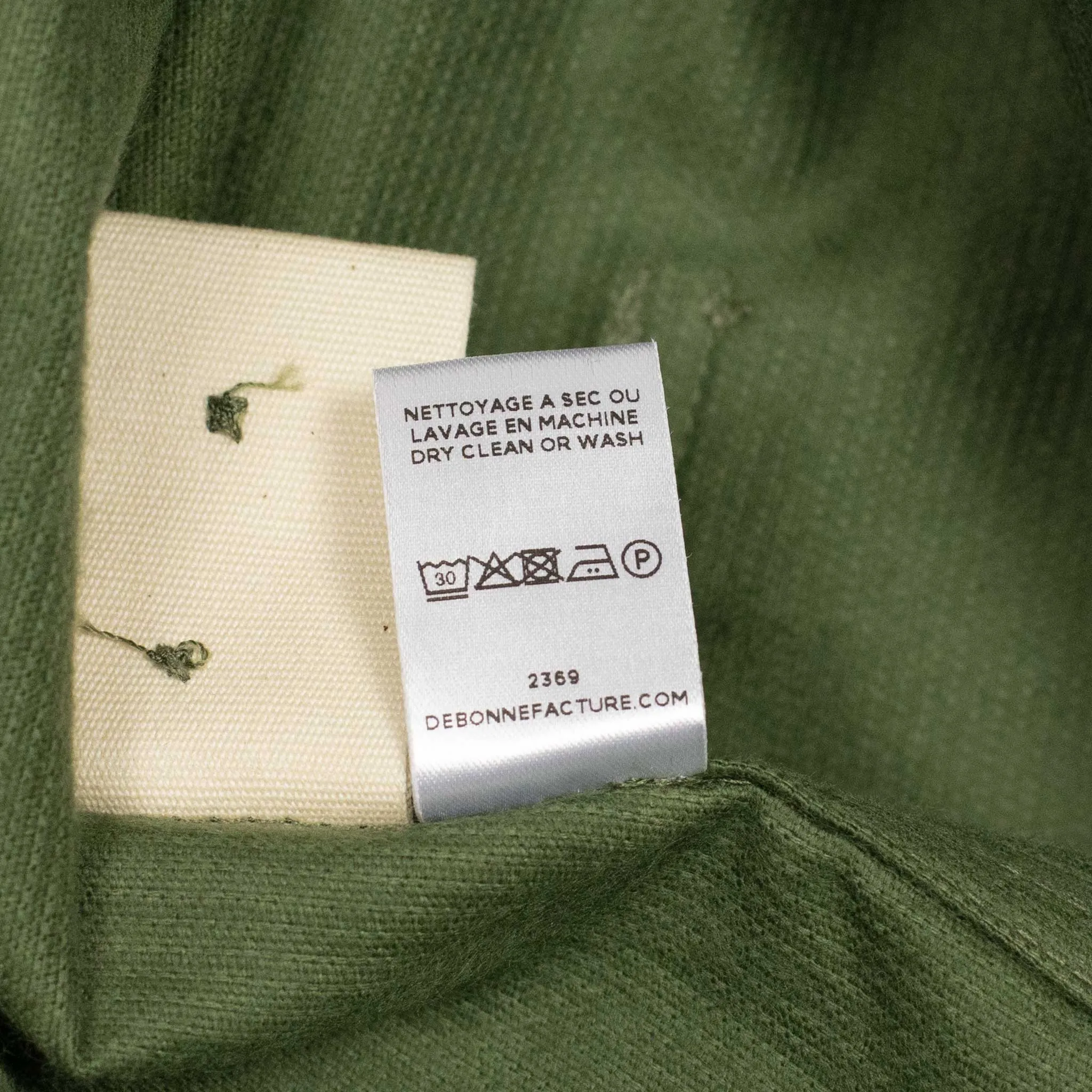 Work jacket in verte cotton corduroy