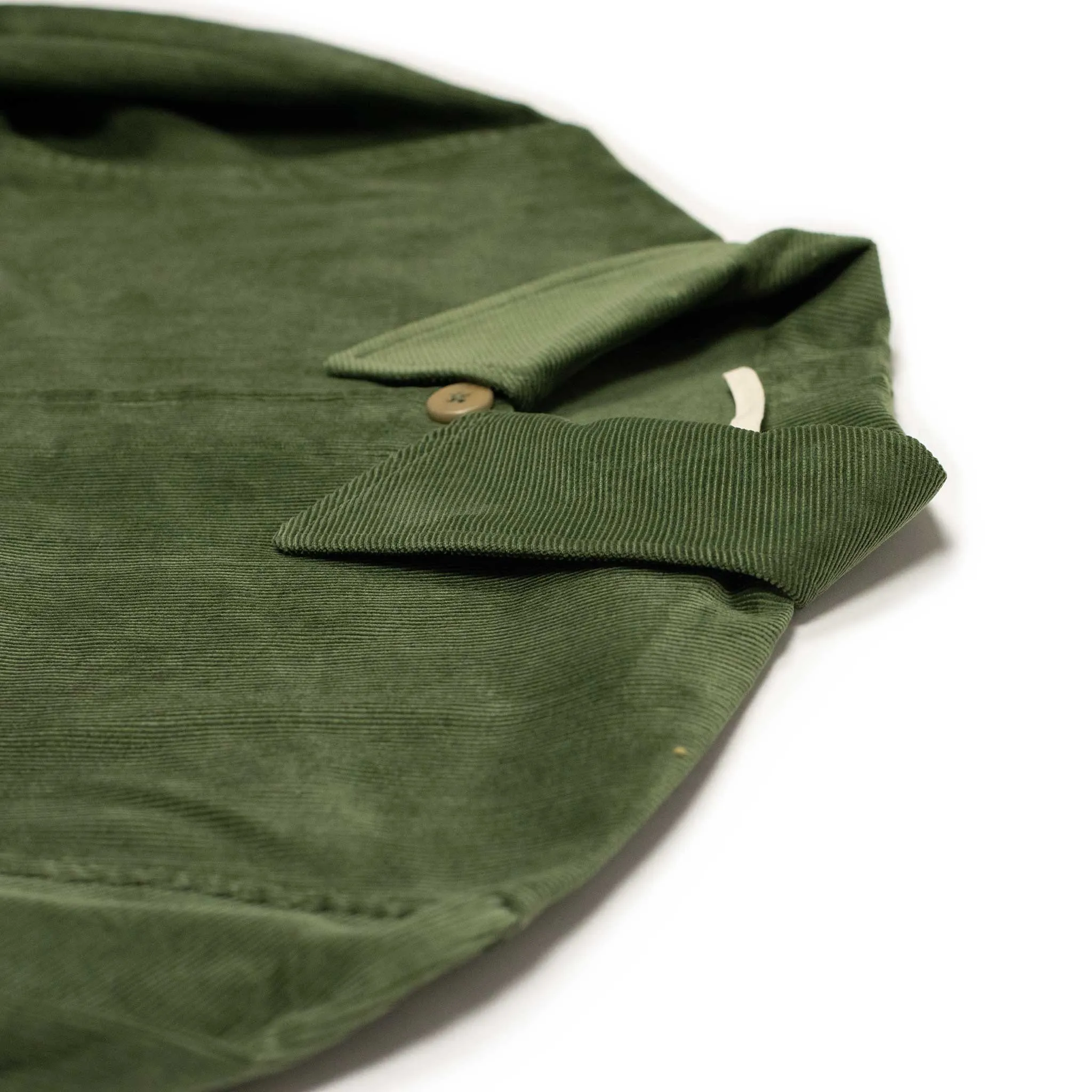 Work jacket in verte cotton corduroy
